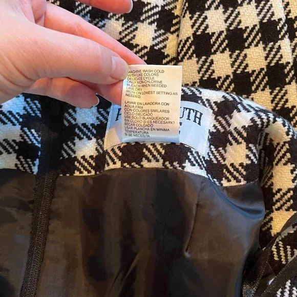 Plaza South Petite Vintage Houndstooth Skirt Size 10P - Picture 9 of 9